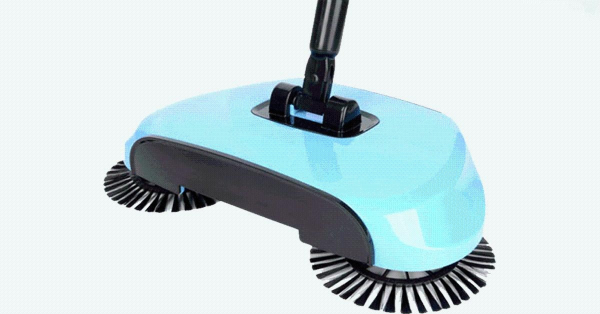 Modern Floor Sweeper with 360° Rotating Brushes