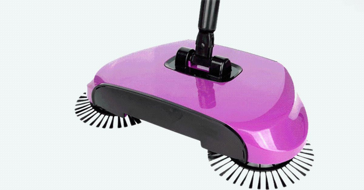 Modern Floor Sweeper with 360° Rotating Brushes