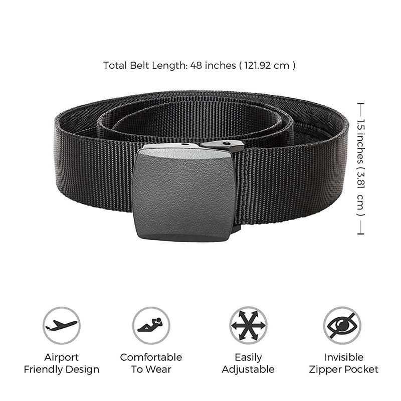 Travel Belt with Hidden Wallet