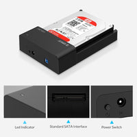 Thumbnail for USB 3.0 to SATA Hard Drive Lay-Flat Docking Station