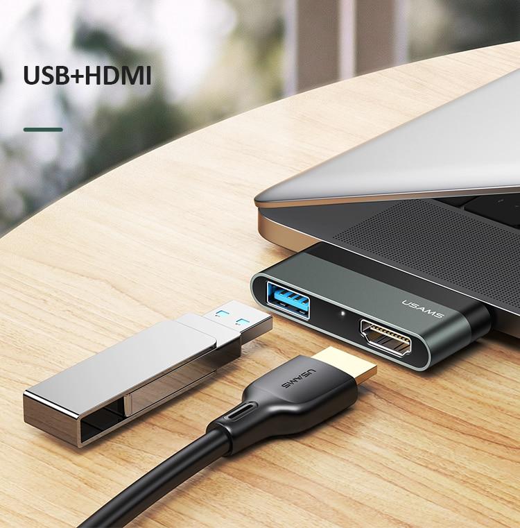 USB-C To 3-Port USB Hub