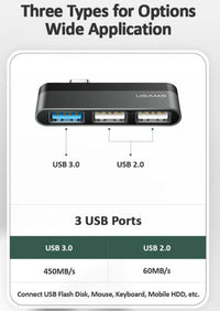 Thumbnail for USB-C To 3-Port USB Hub