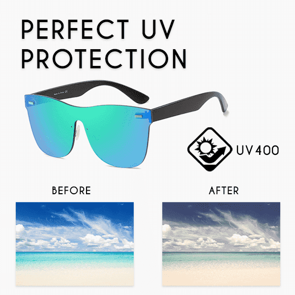 Colored Rimless Mirror Sunglasses PeekWise