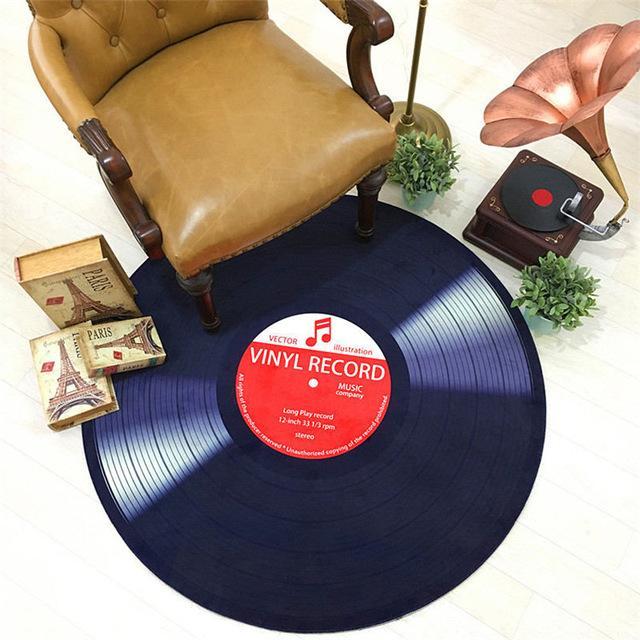 Decorative Vinyl Record Rug PeekWise