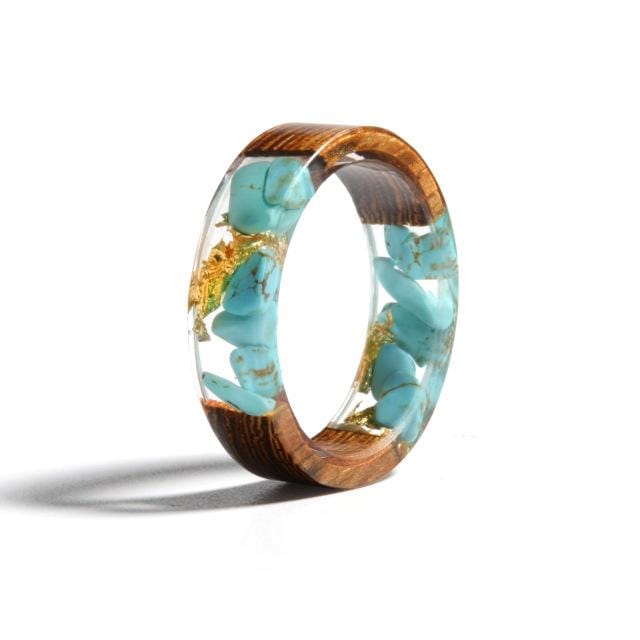 Handcrafted Gaia Resin Wood Ring PeekWise