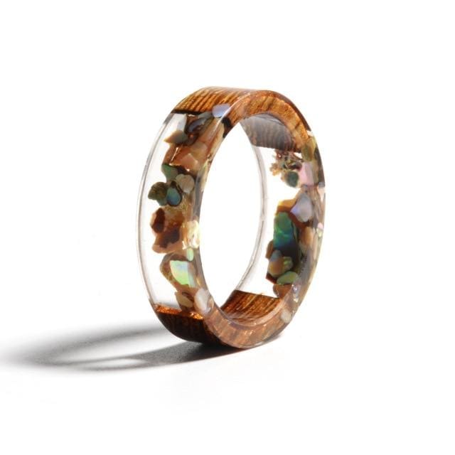 Handcrafted Gaia Resin Wood Ring PeekWise