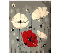 Thumbnail for White & Red Lotus Flowers - Van-Go Paint-By-Number Kit