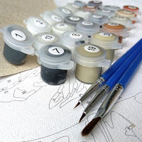 Thumbnail for White & Red Lotus Flowers - Van-Go Paint-By-Number Kit